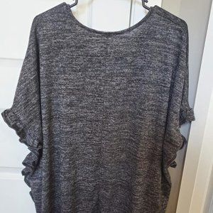 August Mist Ruffle detail top 1X